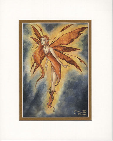 Matted Print - Fire Fly