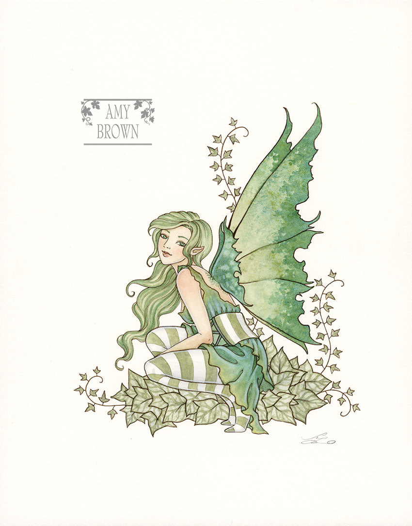 WATERCOLOR PAINTING - Ivy Fairy 8x10