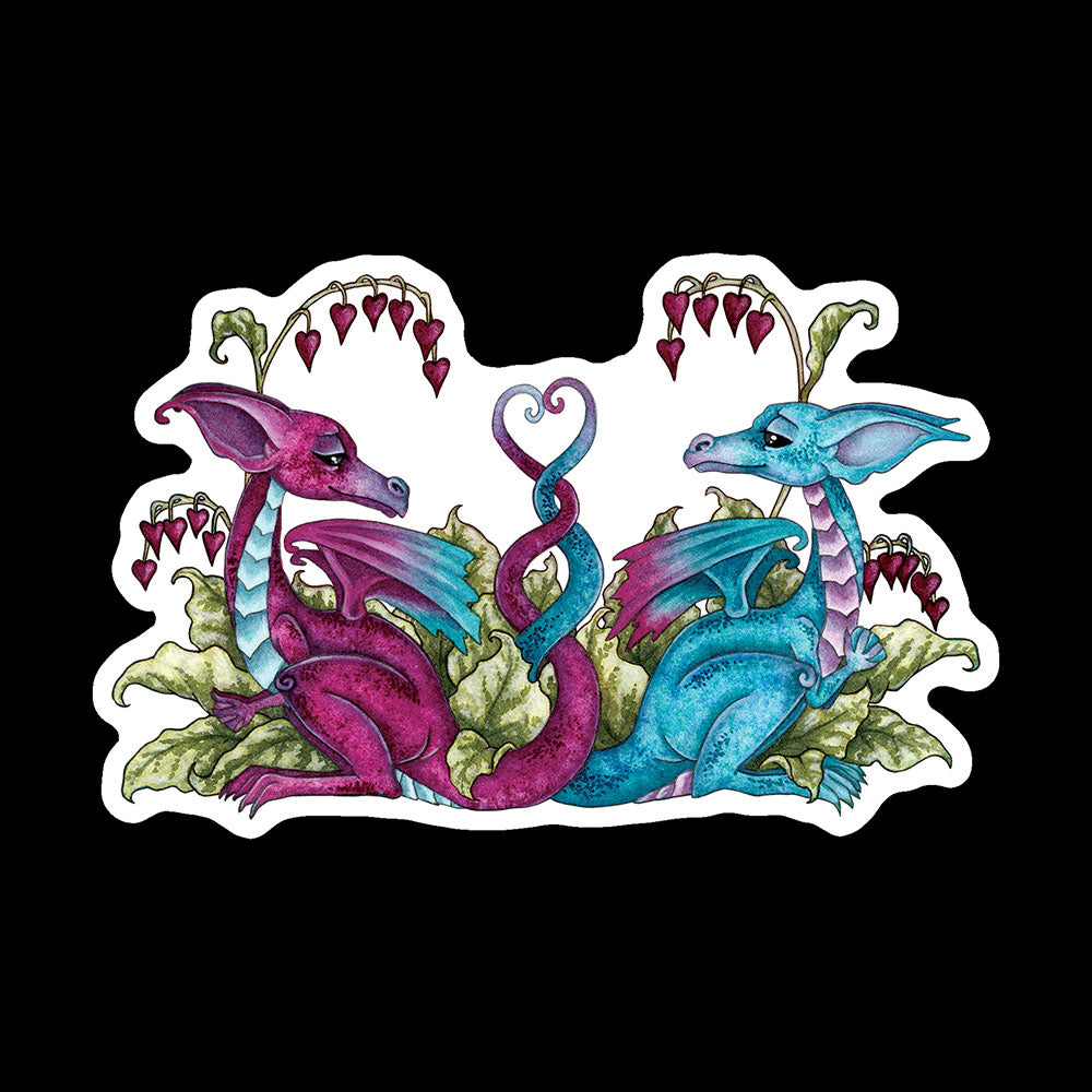 CLEAR STICKER - Love Dragons
