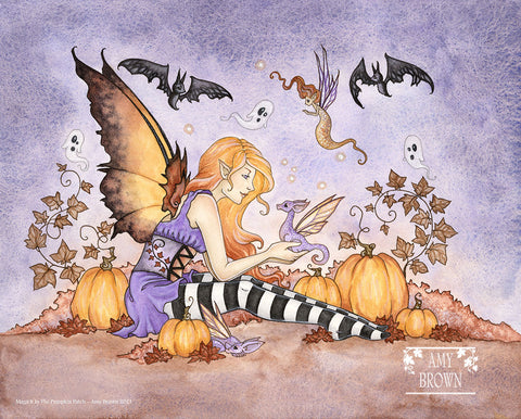 8x10 Print -  Magick In The Pumpkin Patch