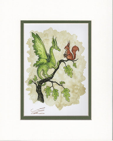Matted Print - Oaktree Encounter