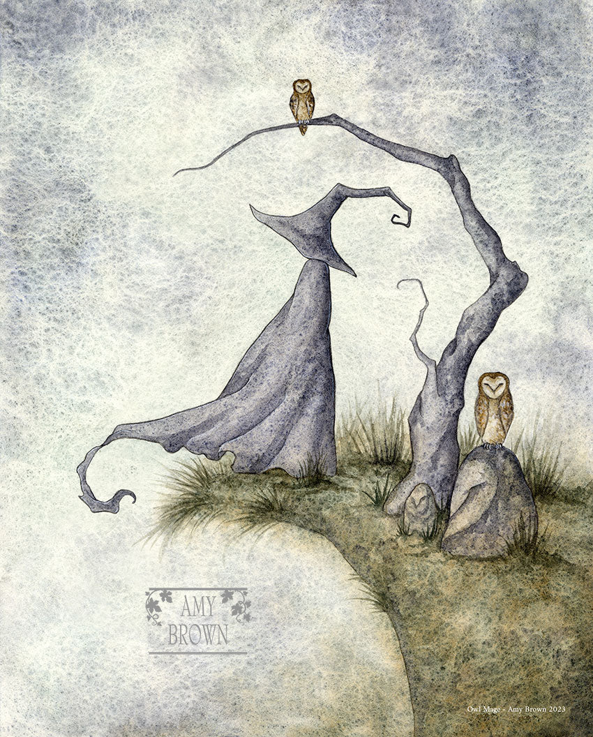 Dark Woods Print -  Owl Mage