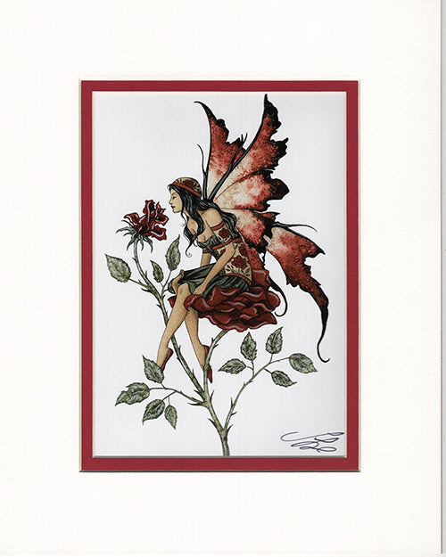 Matted Print - Rose Red