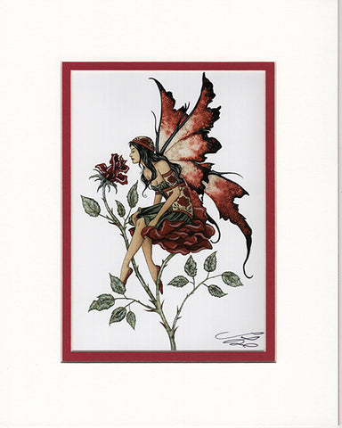 Matted Print - Rose Red