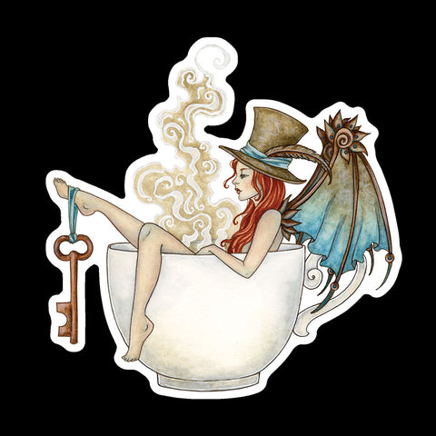 LARGE CLEAR STICKER - Steam Bath
