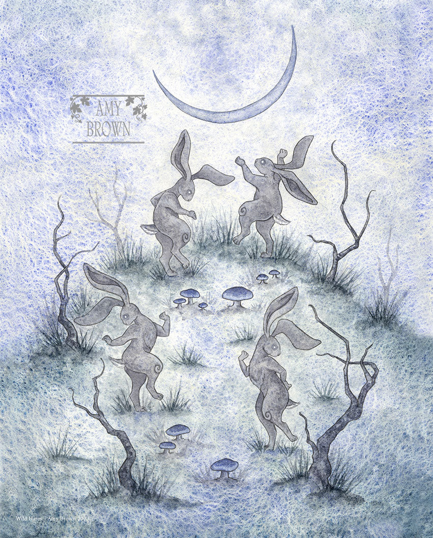LOW INVENTORY - Dark Woods Print -  Wild Hares