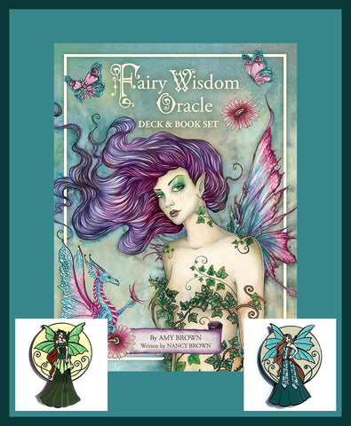 Fairy Wisdom Oracle and 2 fairy pins