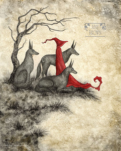Dark Woods Print -  Wolf Mage