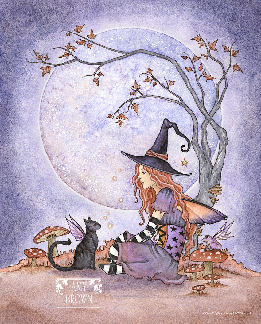 8x10 Halloween Print - Moon Magick