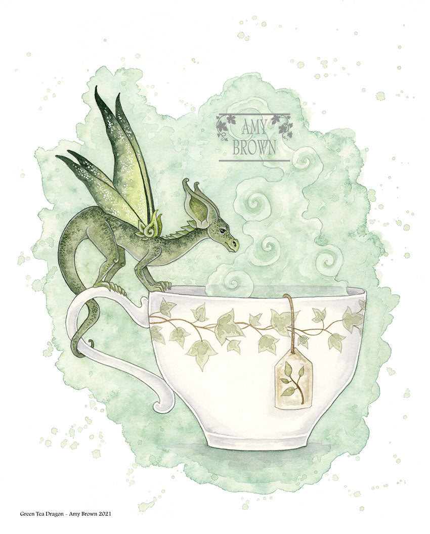 8x10 Print - Green Tea Dragon